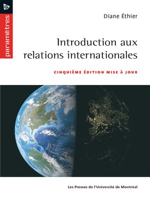 cover image of Introduction aux relations internationales